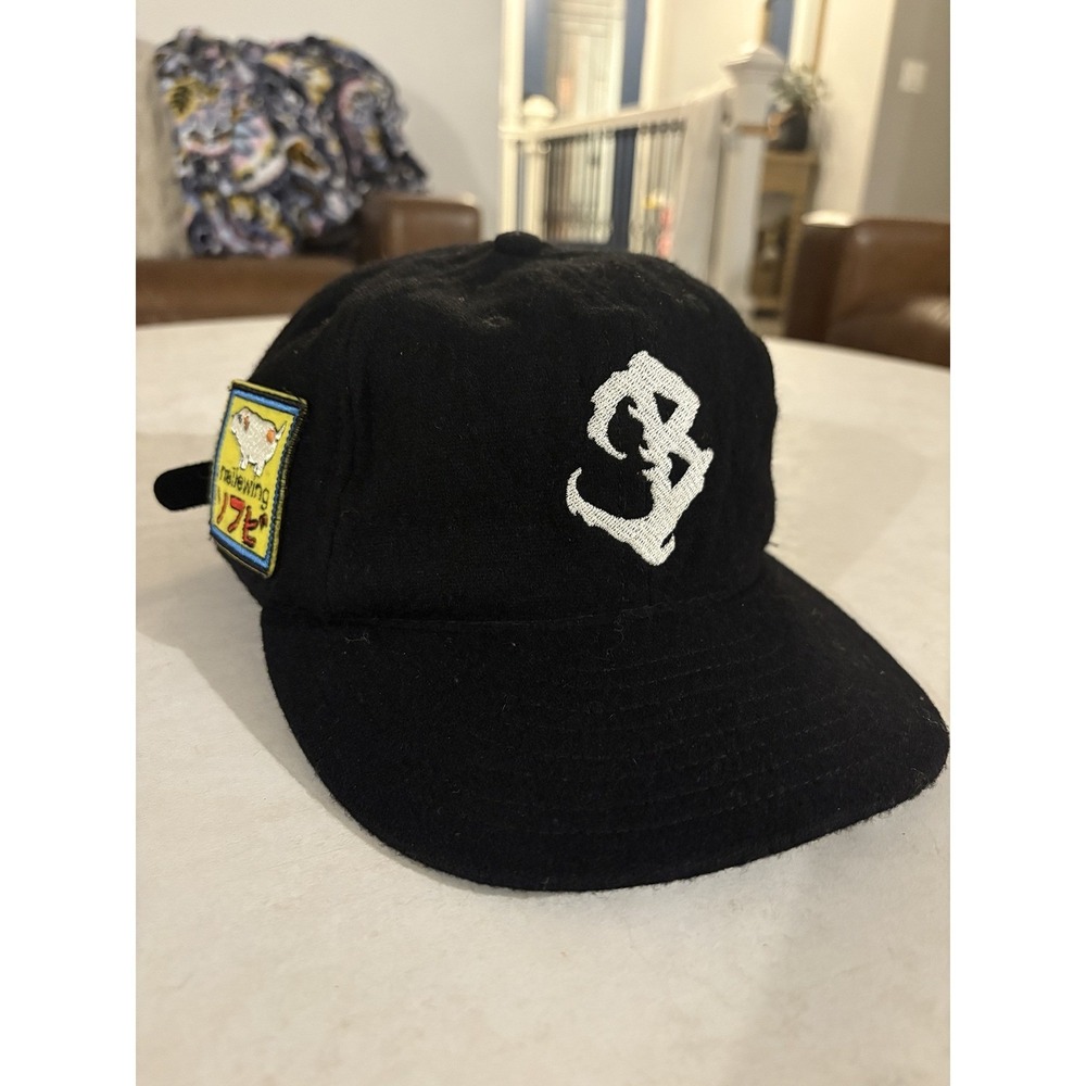 Ebbets Field Flannels Black Wool Hat Nail Ewing Coco Bombastic Plastic Japanese